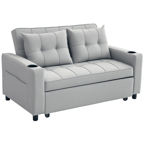 Homcom seater pull out sofa - seater,