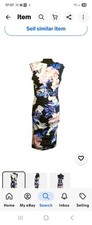 EX coast FLORAL RUCHED DRESS