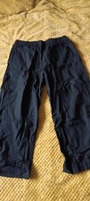 Women's Cropped trousers wide leg (2xl Chinese size)  UK size-XL, with pockets.