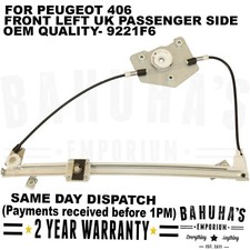 WINDOW REGULATOR-  FOR PEUGEOT 406 95-05 FRONT LEFT PASSENGER SIDE WITHOUT MOTOR