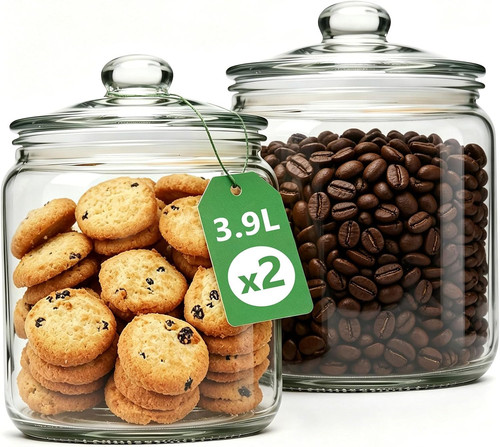 Glass biscuit storage jar - biscuit,