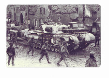 German Postcard Tank Soldiers Entering City