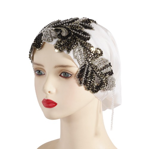 Lace embroidered turban hat - turban,