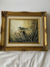Vintage gilt framed Oil On Panel painting by John Laver