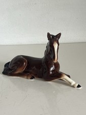 Sylvac Horse Foal Lying Down Brown Gloss Glaze VGC!
