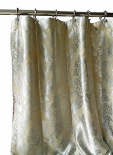Luxury Shabby Chic Fabric Shower Curtain Damask Jacquard High Quality Silver Tan