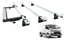 Roof Rack 3 bars for FORD TRANSIT CUSTOM VAN (2012-2023) WorkReady & Roller