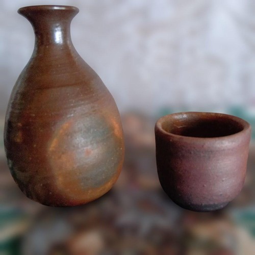 Bizen ware sake - ware, bottle