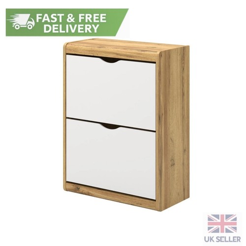 Oak white shoe cabinet - oak,