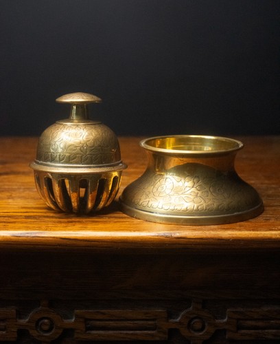Vintage indian brass temple - indian,