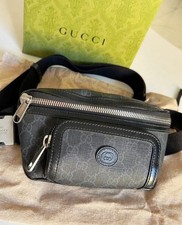 Gucci Bag Belt Black GG