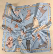 Silk-feel Light Blue Cat