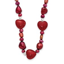 Sterling Silver Red Jade