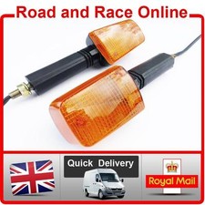 Suzuki TS125 R Front Indicators Pair Fit 1989-1990-1991-1992-1993-1994-Long Stem