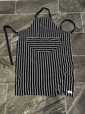 Rushbrookes Black And White Striped Cooking Apron Kitchen Home Christmas