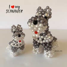 2 Schnauzer Beads Beaded Dog