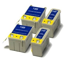2x Black & 2x Colour Compatible (non-OEM) Ink Cartridges to replace T007 & T009