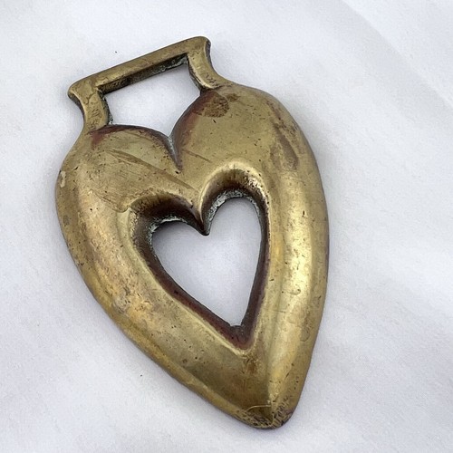 Brass horse medallion - medallion, antique