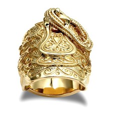 Mens Solid Gold-plated Silver