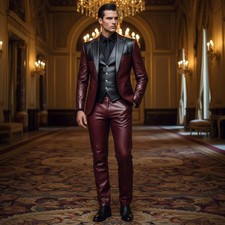 Men's Handmade Burgundy