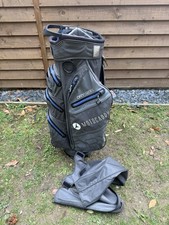MOTOCADDY DRY SERIES 14 WAY WATERPROOF GOLF CART BAG WITH STRAP AND HOOD.