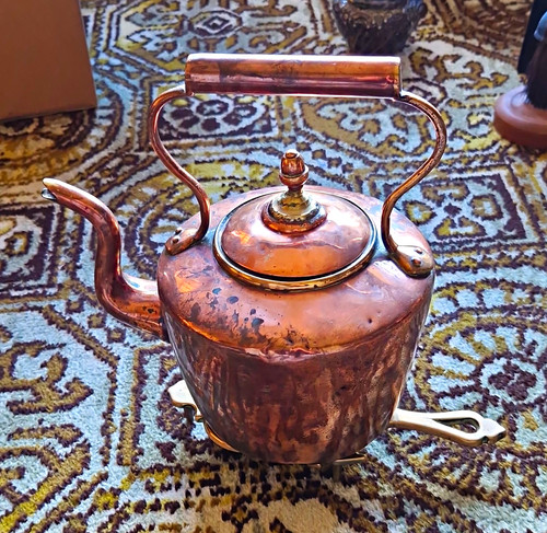 Vintage copper manual kettle - copper,