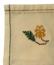 🌼 Vintage Embroidered Tray