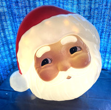 Mr Christmas - Pre Lit Blow Mold Tree Topper - Santa - 30cm - New