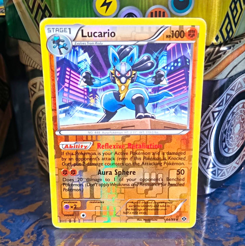 Lucario reverse holo rare - reverse,