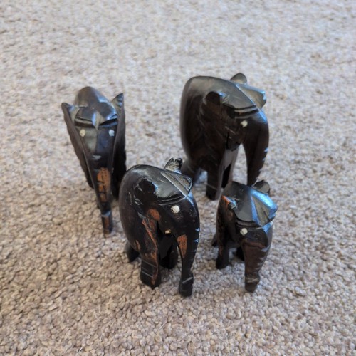 Set hand carved wooden - 4,