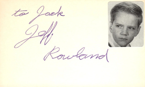 Jeff rowland signed auto 3x5 - signed,