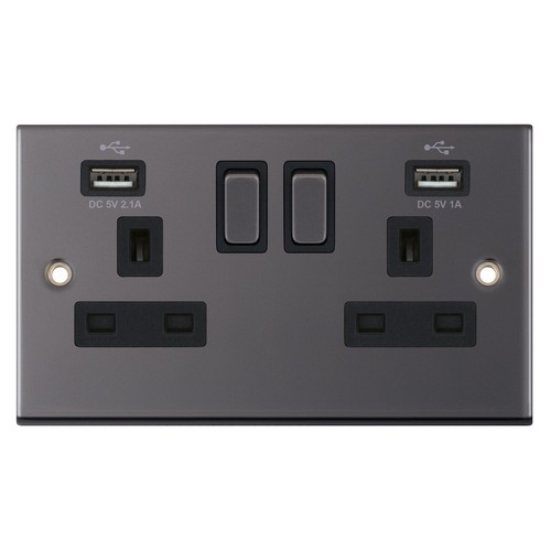 Gang amp socket with 2 - 13,