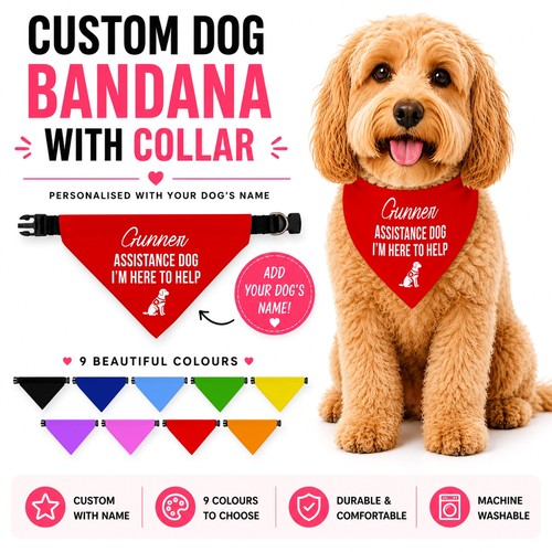 Personalised dog bandana - personalised,