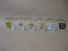 6 Vintage Shot Glasses Scotch