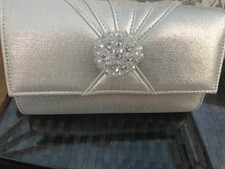 Lotus Silver Clutch Bag