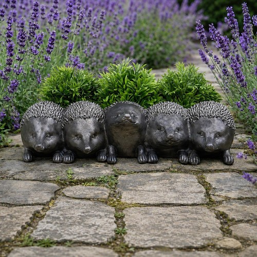 Hedgehog garden planter trough - garden,
