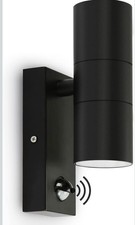Outdoor Wall Lights, Up and Down Lamp with Motion Sensor, IP44 Black PIR