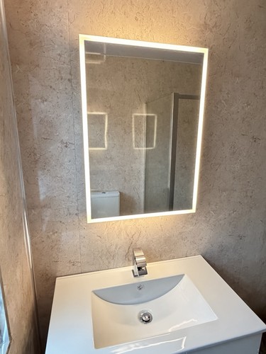 Led mirrored bathroom - led, cabinet