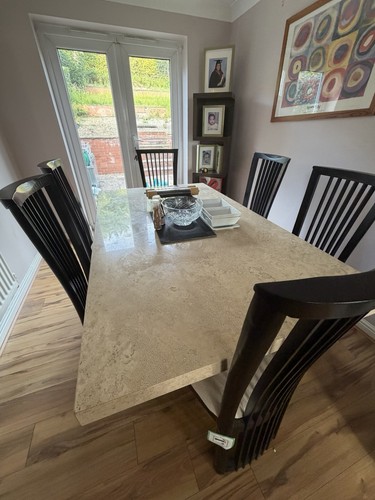 Large italian stone dining - italian,