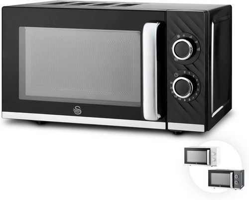 Swan windsor black microwave - windsor,