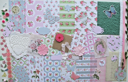 Pretty roses paper kit - paper,