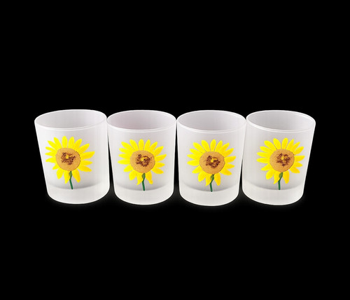 Set frosted white glass - set,