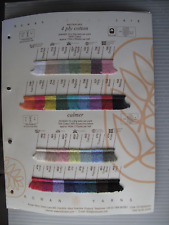 Rowan - 4 ply Cotton, Calmer, Cotton Glace - A4 Shade Card 1a 1b SS 2/2005