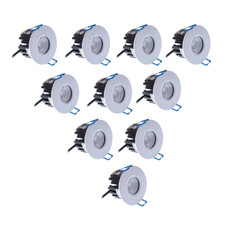 10 x Job Lot KSR FireBreak QR10 8W LED Dimmable Downlight 4000K KSRFRD351 White