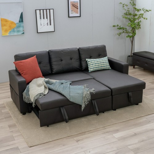 Corner sofa bed with - bed, storage