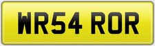 WARRIOR REG NUMBER PLATE WR54