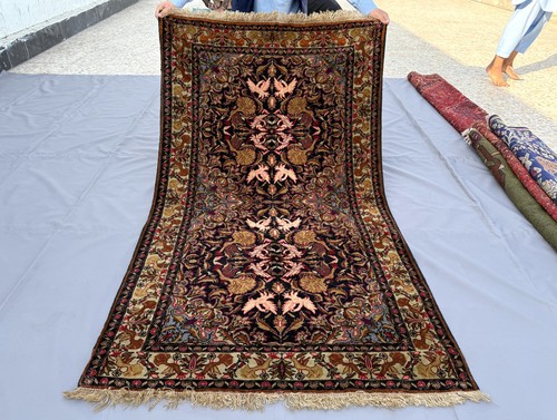 Fine antique afghan birds - afghan,