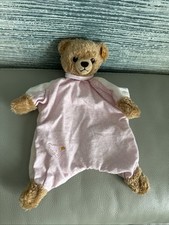 Steiff 'Sleep Well' Teddy Bear - pink baby comforter / blanket - 239533 blankie