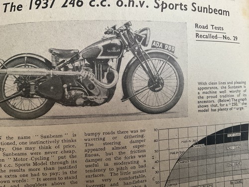 Sunbeam 246cc ohv genuine - 246cc,