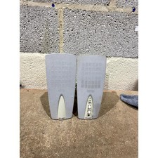 Pair of Labtec LCS-1030 Computer Speakers White Stereo Volume & Bass Control